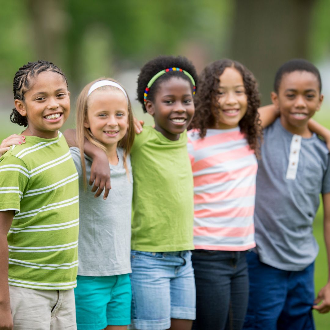 A group of kids outside.